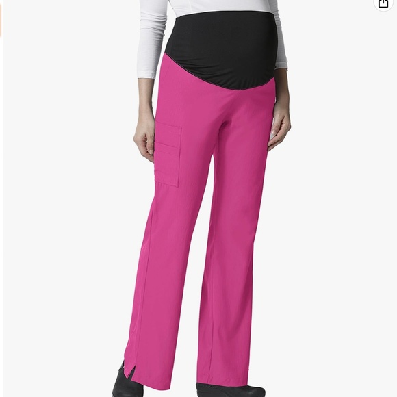 WonderWink HOT PINK Maternity Scrub Pants XS - Picture 1 of 7